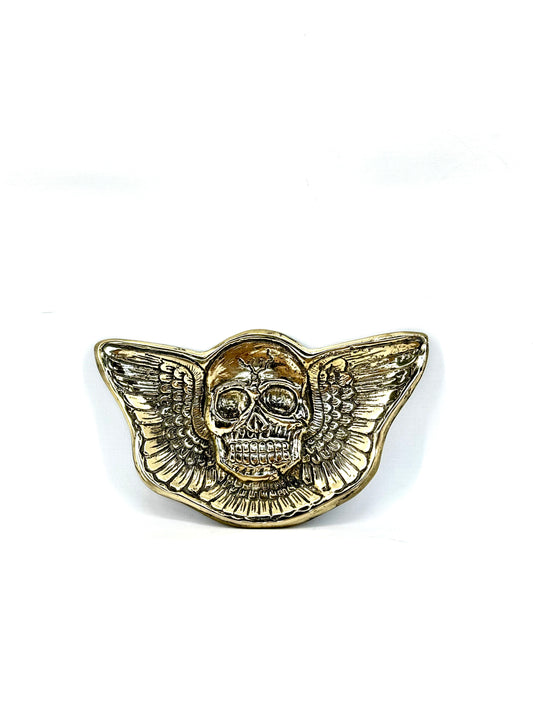 Skull Wings Brass Tray
