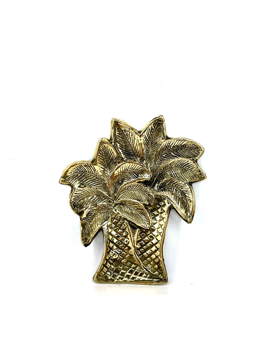 Twin Coconut Tree Brass Tray